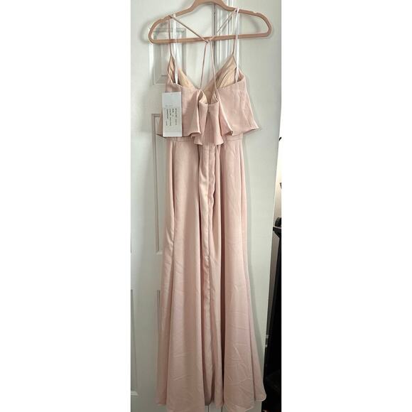 HAYLEY PAIGE OCCASIONS Formal Bridesmaid Dress Gown 5956-DL Pink Frose Sz 10 NWT - Picture 5 of 8